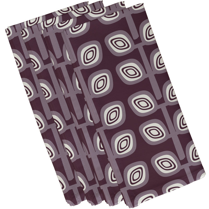 Ensemble de serviettes 4 pièces Leaf Tree, L 18 po x L 18 po, Mauve