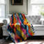 Vibrant Abstract - Couverture sherpa de qualité supérieure 1 pièce-99457997