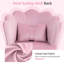 HOMCOM Computer Desk Chair, Shell Back, Bow Pillow, Swivel Wheels, Pink-743060013