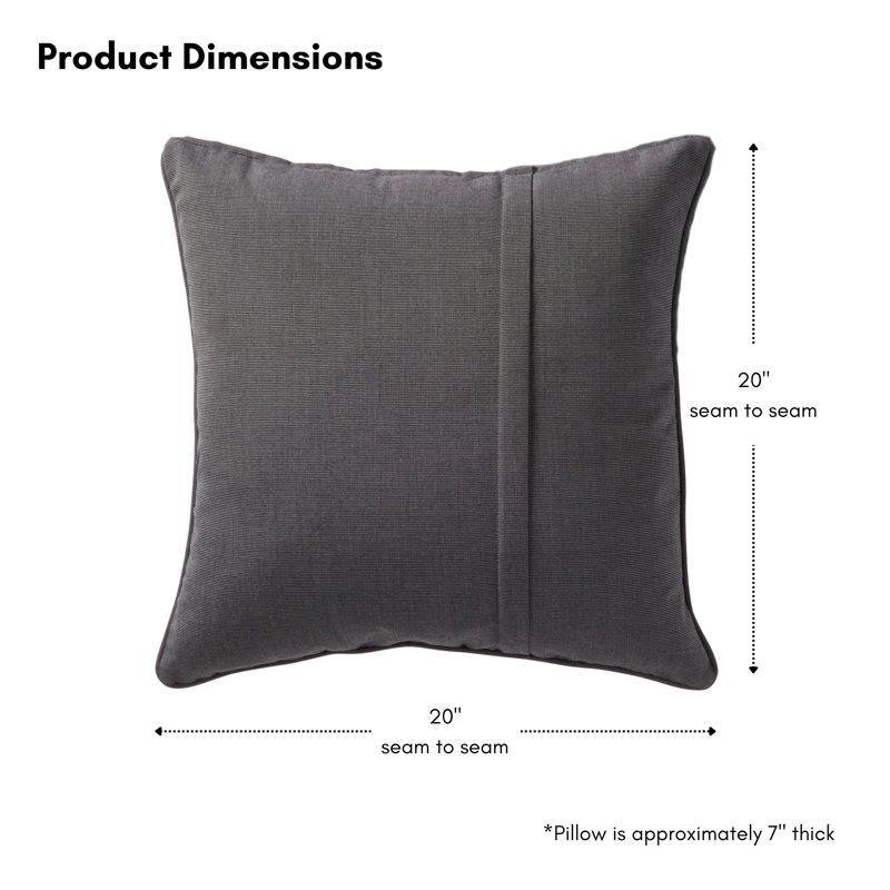  Coussin Sunbrella, Toile charbon, Ensemble de 2