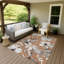 Machine Washable Indoor/Outdoor London ACN2260 Floral Rug-1798601423