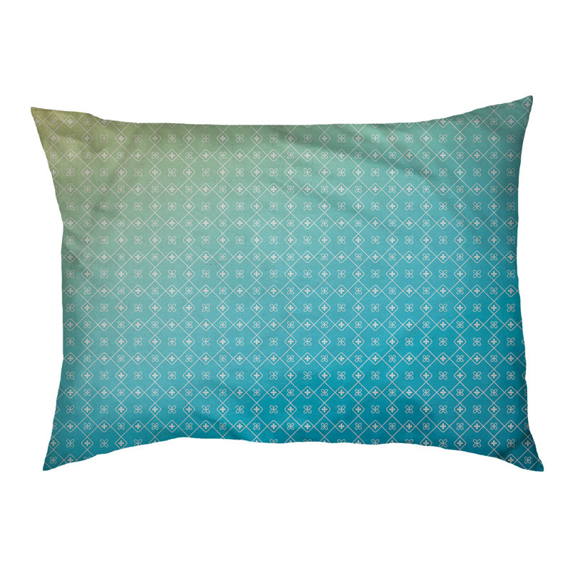 Coussin pour chien/classique à chariot Campion, Petit (l 28 po x P 18 po x H 9,5 po), Bleu / Jaune / Blanc