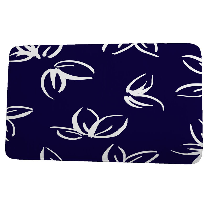 Tapis de bain Lower Claverham, l 24 po x L 17 po, Bleu marine