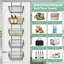 Rangement au-dessus de la porte avec 5 paniers amovibles, rangement multi-outils sans outil pour la salle de bain, la cuisine, le garde-manger et le garage, installation murale ou porte