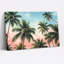 Art sur toile, cocotiers contre ciel rose-1815890265