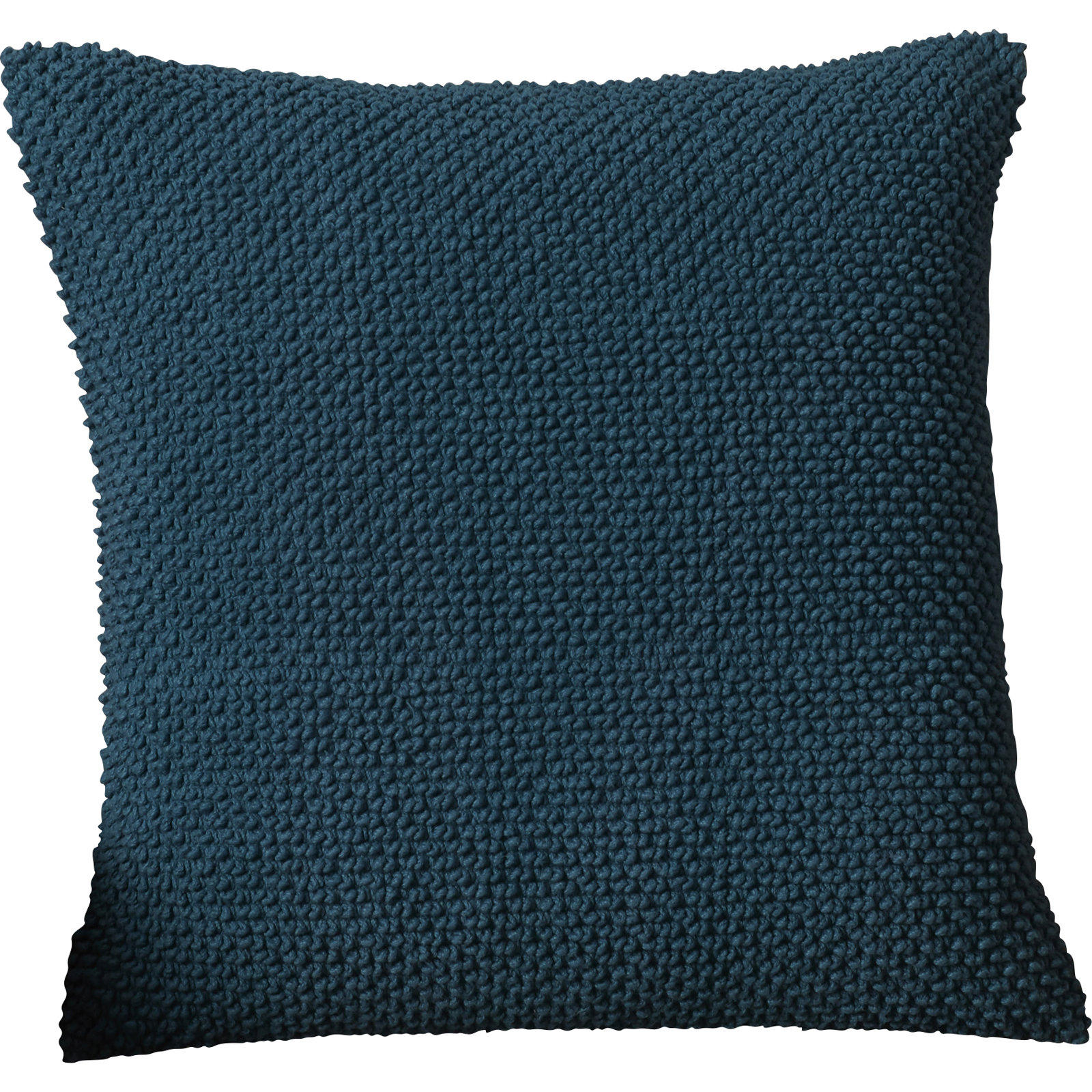Mansel Textured Throw Pillow, Peacock Blue, Square 20", Polyester