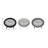 Modern & Contemporary Analog Metal Quartz Movement / Crystal Tabletop Clock in Black/White