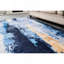 Tapis à motif abstrait gris et bleu lavable à la machine-1200867370