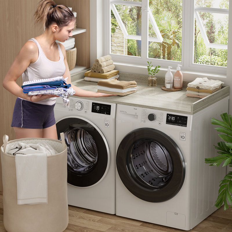 Washer And Dryer Countertop, Wood Shelf Topper, Natural
