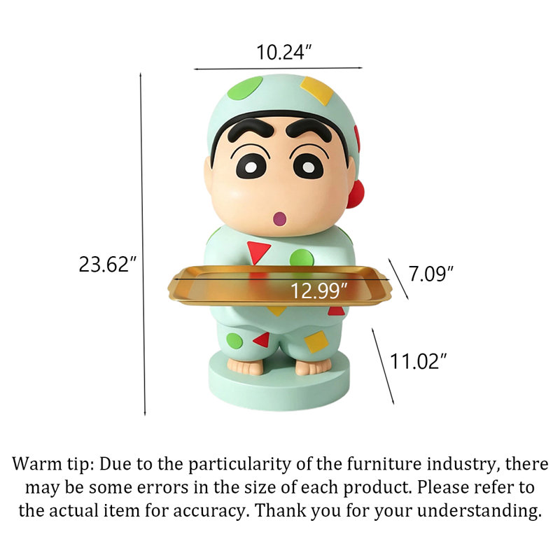 Creative Creative Boy Figurine Table d'appoint en résine Table de bout décorative pour salon Chambre petit espace Home Decor