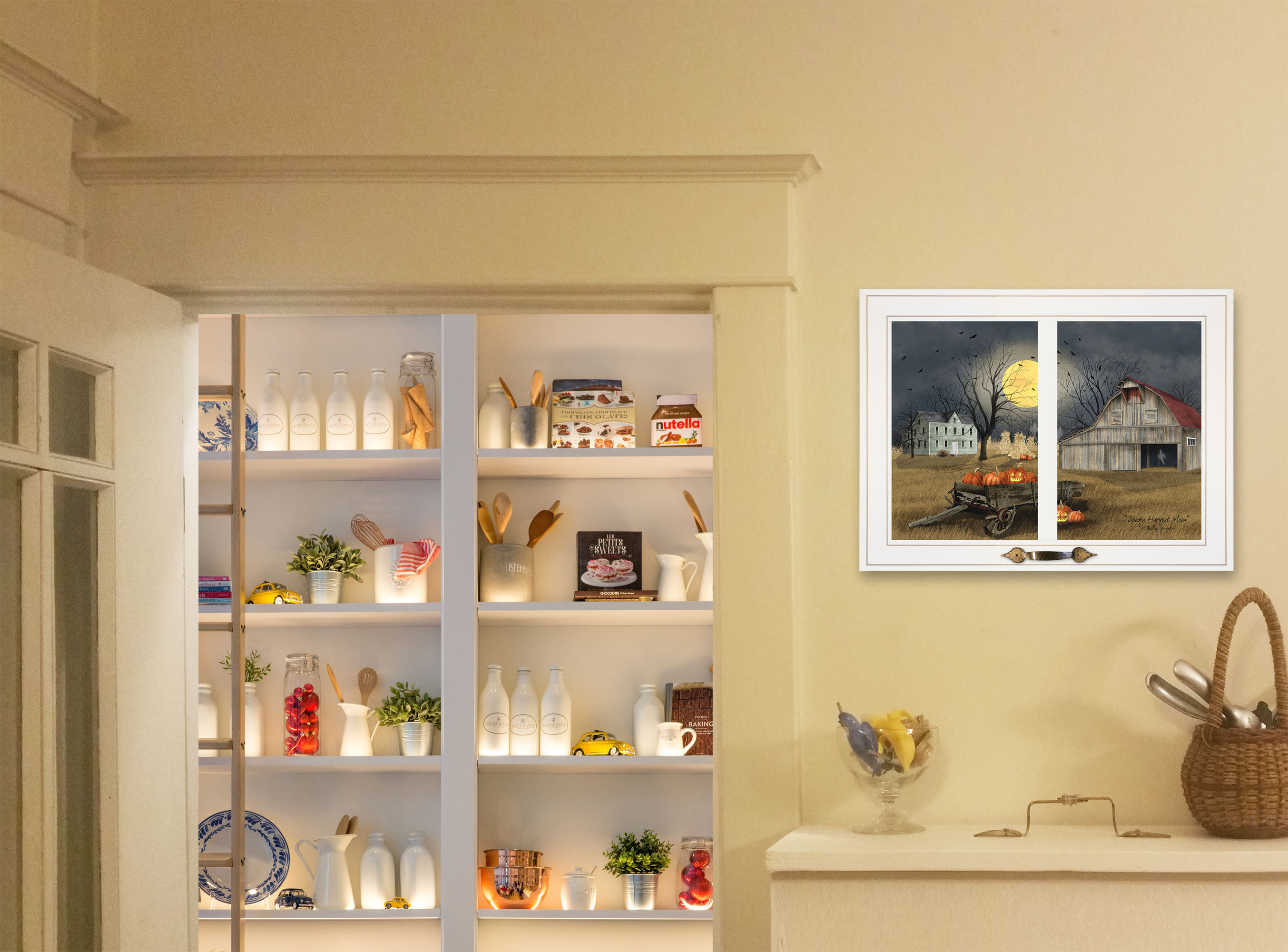 August Grove® Spooky Harvest Moon Framed Wall Art for Living Room, Home ...
