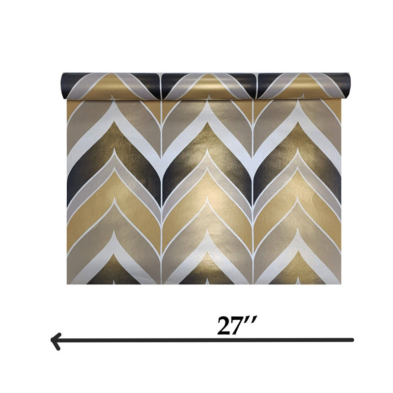 Papier peint à chevrons métalliques Cullin