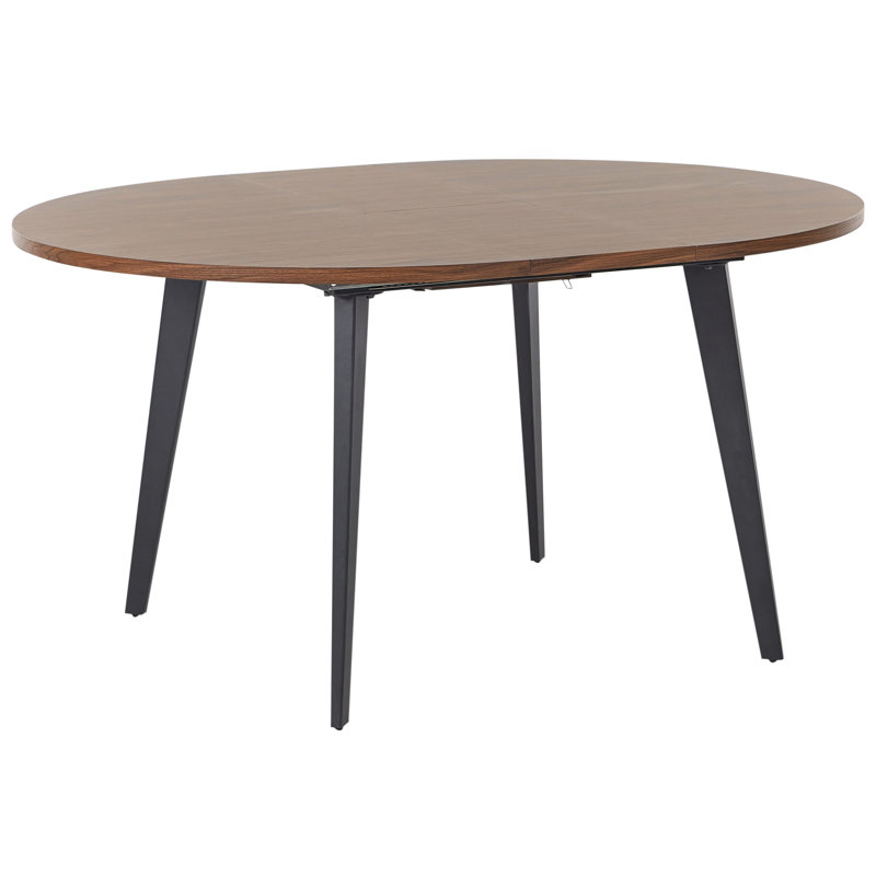 BOVINA Extendable Round Metal Base Dining Table
