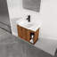 Meuble-lavabo mural avec lavabo en céramique