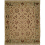 Wool Oriental Area Rug in Ivory
