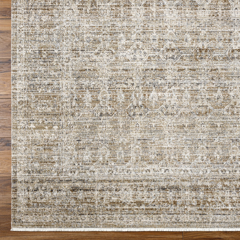 Gray Weathered Synthetic 5' x 8' Rectangular Area Rug