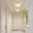 Mid-century Modern Beige Semi Flush Mount Ceiling Light-116510845