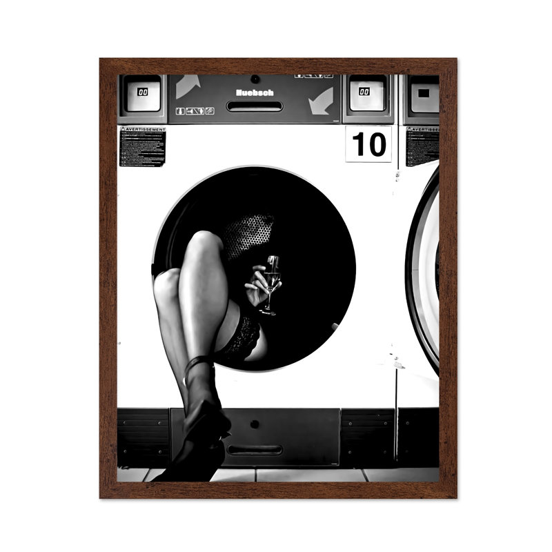 Machine à laver No1, Poster, 16"H x 20"W, Brown Framed