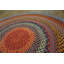 Antique Braided American Usa Geometric Medallion Flat Weave Rug