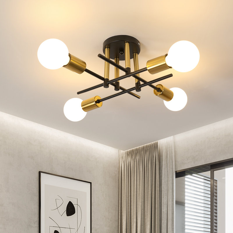 4-Light 40cm Simplicity Semi Flush Mount Light