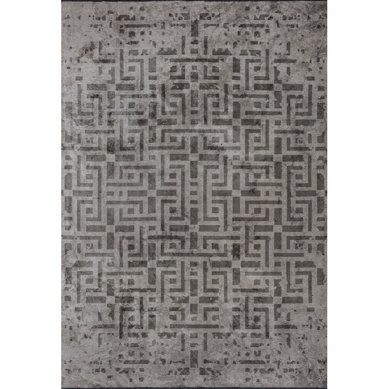Tapis gris / beige / noir Rapture, Rectangle 7 pi 10 po x 11 pi 2 po