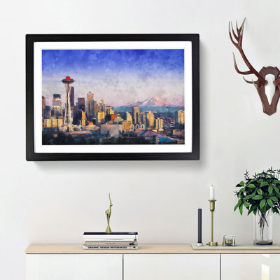 Seattle Skyline - Picture Frame Painting Print