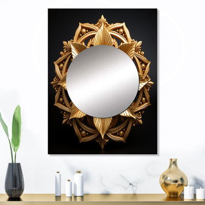Prodan, cercles dorés mandala en or II - miroir décoratif mandala boho