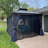 Hardtop Gazebo 10' X 13' Aluminum Gazebo With Double Roof, Curtains And Netting Included