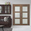 Porte standard à panneaux en bois manufacturé Avon 3 Lite-93068055-93068057-93068061