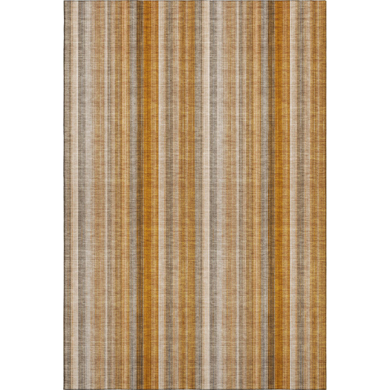 Premium Machine Washable Cerrito AMF543 Paprika Rug, Rectangle 2'6" x 3'10"