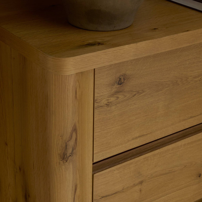 Novella 4 Drawer Dresser-Natural Oak Veneer Thick Random