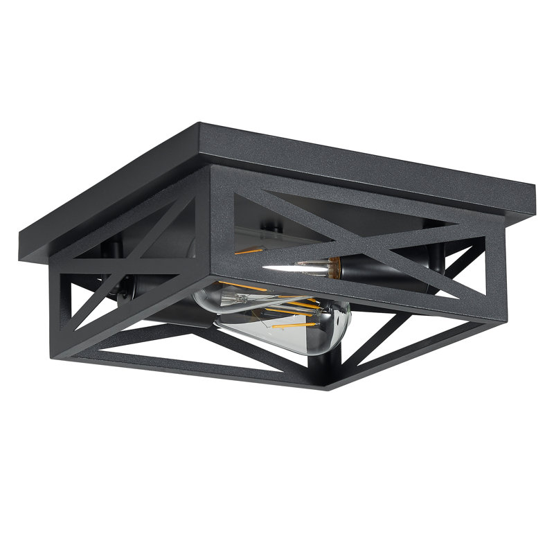 2 Light Farmhouse Flush Mount Ceiling Light-2 Pack (Bulbs Not Included)