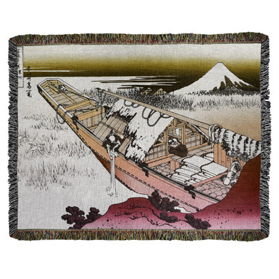 Katsushika Hokusai Hand Woven Throw Blanket