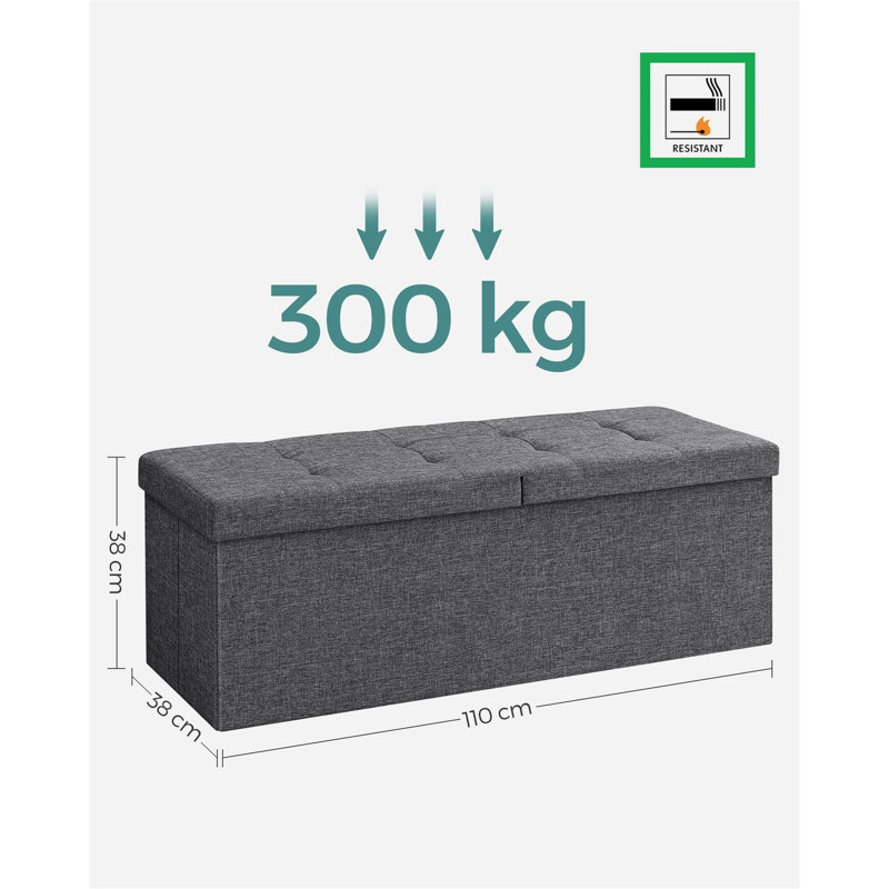 Stanju Linen Storage Bench, Grey
