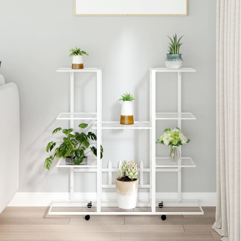 Aloke Plant Stand 5 Tier, 91.50 H x 94.50 L x 24.50 D cm, White