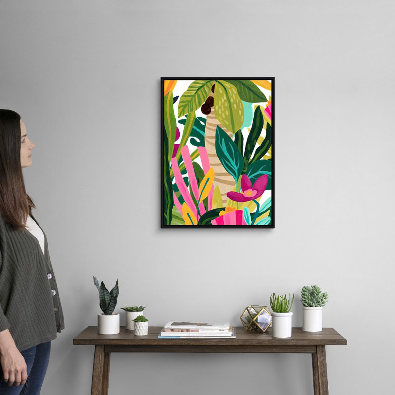 «Island Thicket IV», art mural sur toile, H 24 po x l 18 po x P 1,75 po, Toile avec cadre noir