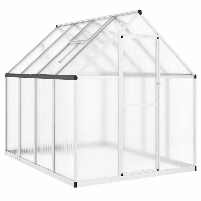 Charmell 7.5 Ft W x 5.5 Ft D Greenhouse, Silver