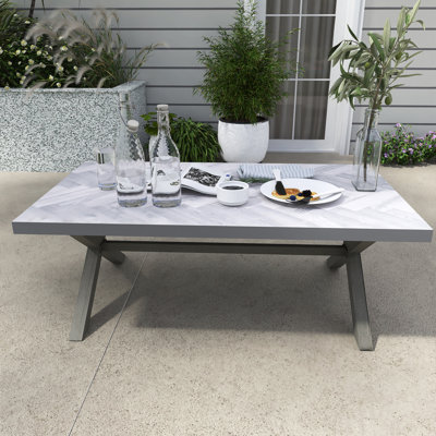Rectangular Aluminum Outdoor Side Table