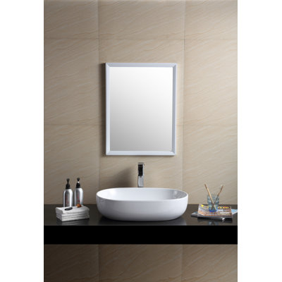 Modern Vitreous China Oval Vessel Bathroom Sink