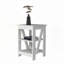 Table blanche avec 2 tablettes