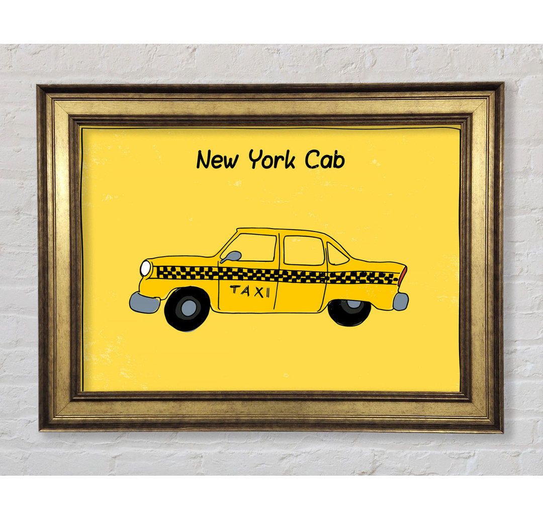 NYC Retro Cab - Einzelne Bilderrahmen Kunstdrucke