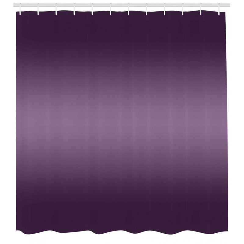 Purple Ombre Fabric Shower Curtain with Hooks