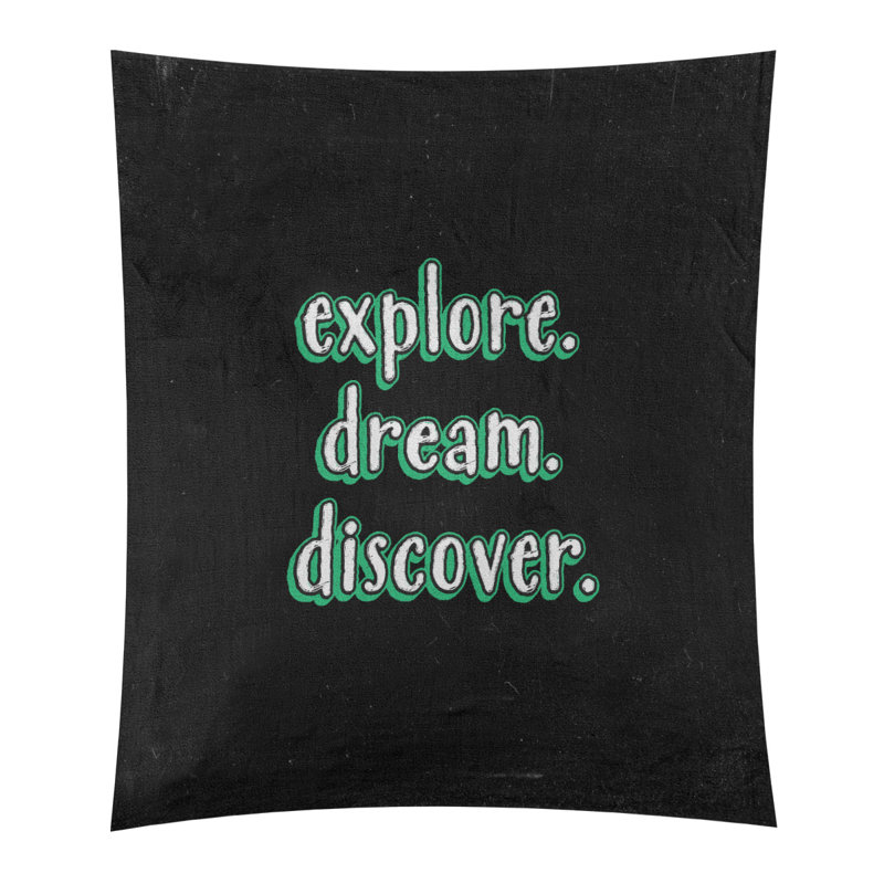 Tapisserie tableau noir en polyester discover rêve, Vert, H 80 po x l 68 po