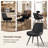 Modern Dining Chairs, Tech Fabric Upholstery with Stylish Design, Sofa-Level Cushioning, Pet-Friendly, Durable Scratch Resistant, for Kitchen, Dining Room or Home Office-515274423-515274378