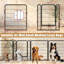 Clôture en métal 8 panneaux - H 31,7 po pour chien avec verrou de gravité automatique, pour l'extérieur et l'intérieur