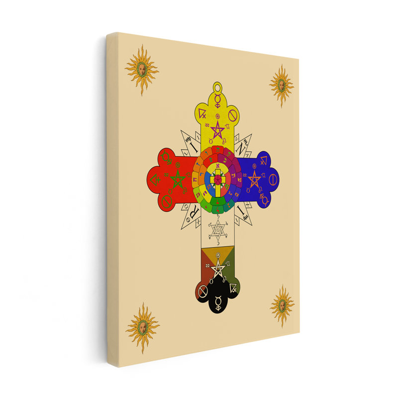 The Rose Cross Lamen, Unframed, Canevas, H 16 po x l 20 po
