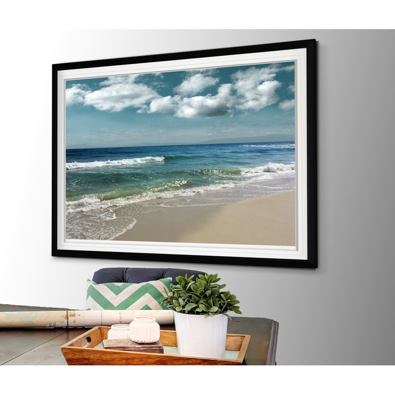 Vagues majestic, H 24 po x l 30 po x P 1,5 po, Cadre noir