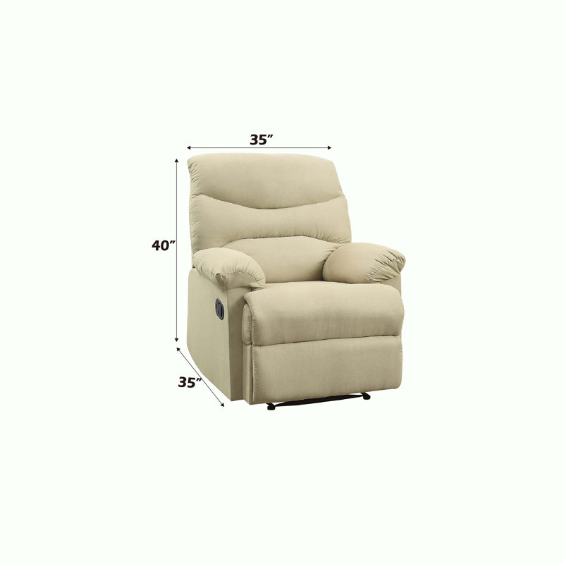Microfiber Motion Recliner, Beige