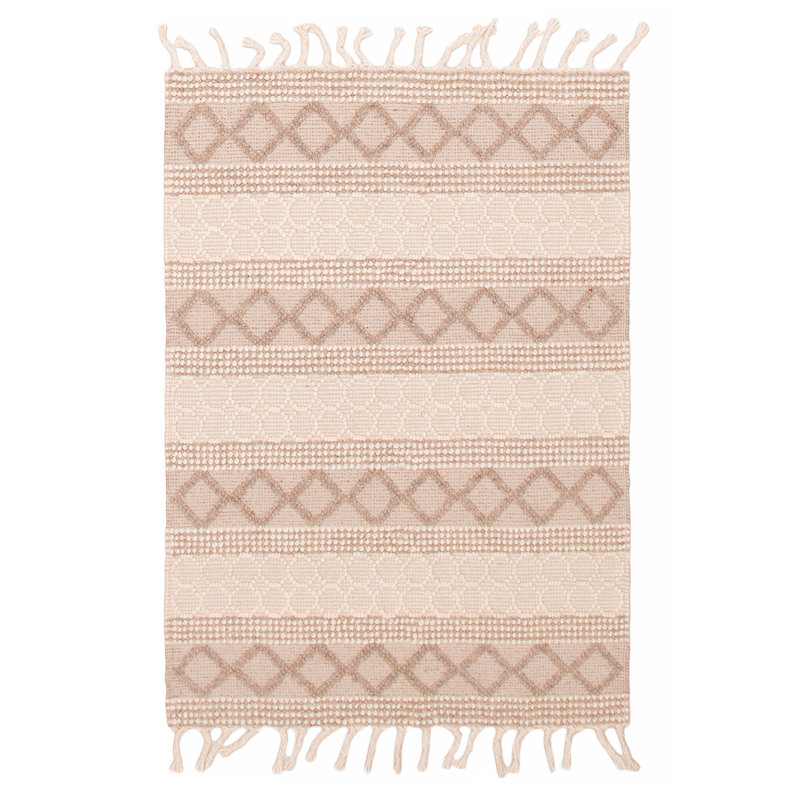 Tapis rectangulaire en laine 4 pi x 5 pi 7 po Izampo