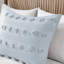 Housse de couette à pince double / grand 3 pièces en bleu avec revers en microfibre douce - Coffre-fort sur la peau et attaches intérieures pour sécuriser l'insert
